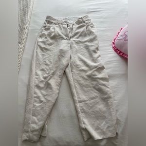 Aritzia Wilfred Effortless Pant Cropped White Size 4